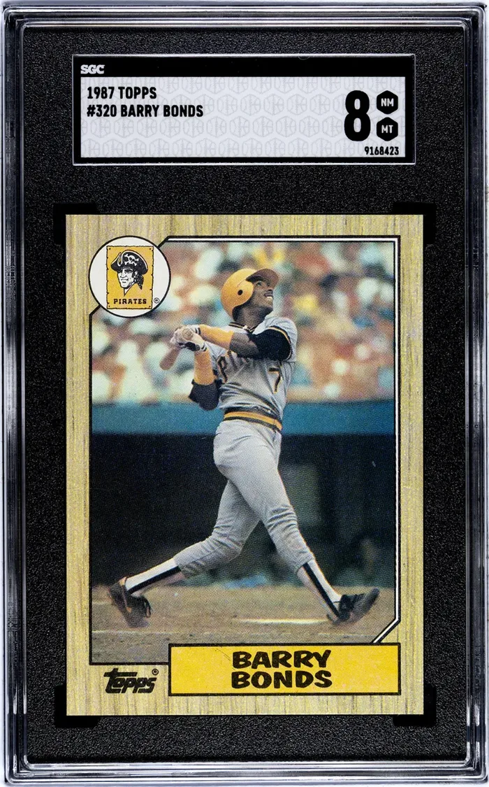 1987 Topps Barry Bonds #320, graded SGC 8