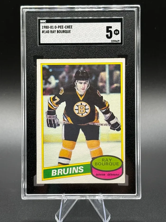 1980-81 O-Pee-Chee Ray Bourque #140 rookie card, graded SGC 5