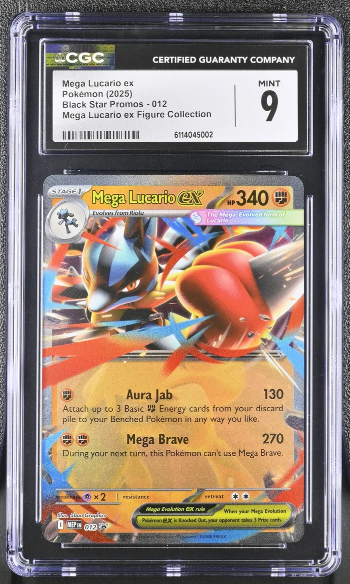 Mega Lucario ex, Black Star Promo 012, Figure Collection, graded CGC 9